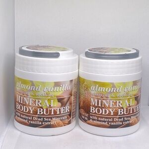 2 Pack Dead Sea Collection Almond Vanilla Mineral Body Butter 16.9oz